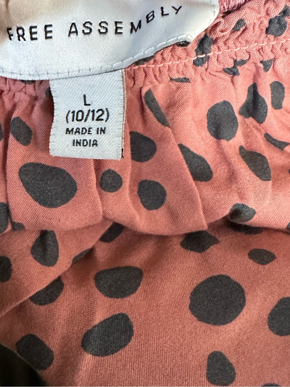Smocked Neck Pink Polka Dot Tiered Girls Dress - Picture 5 of 9